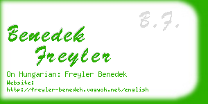 benedek freyler business card